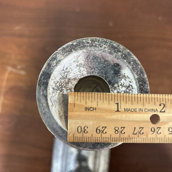 POTTERY BARN Maxfield Hotel Vintage Silver Plated Candle Holders 9.5” - Picture 6 of 8